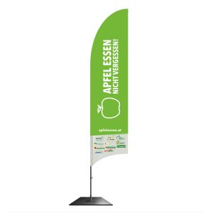 Beachflag mit Apfel-Logo